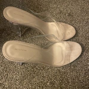 Size 11 clear sandal heel